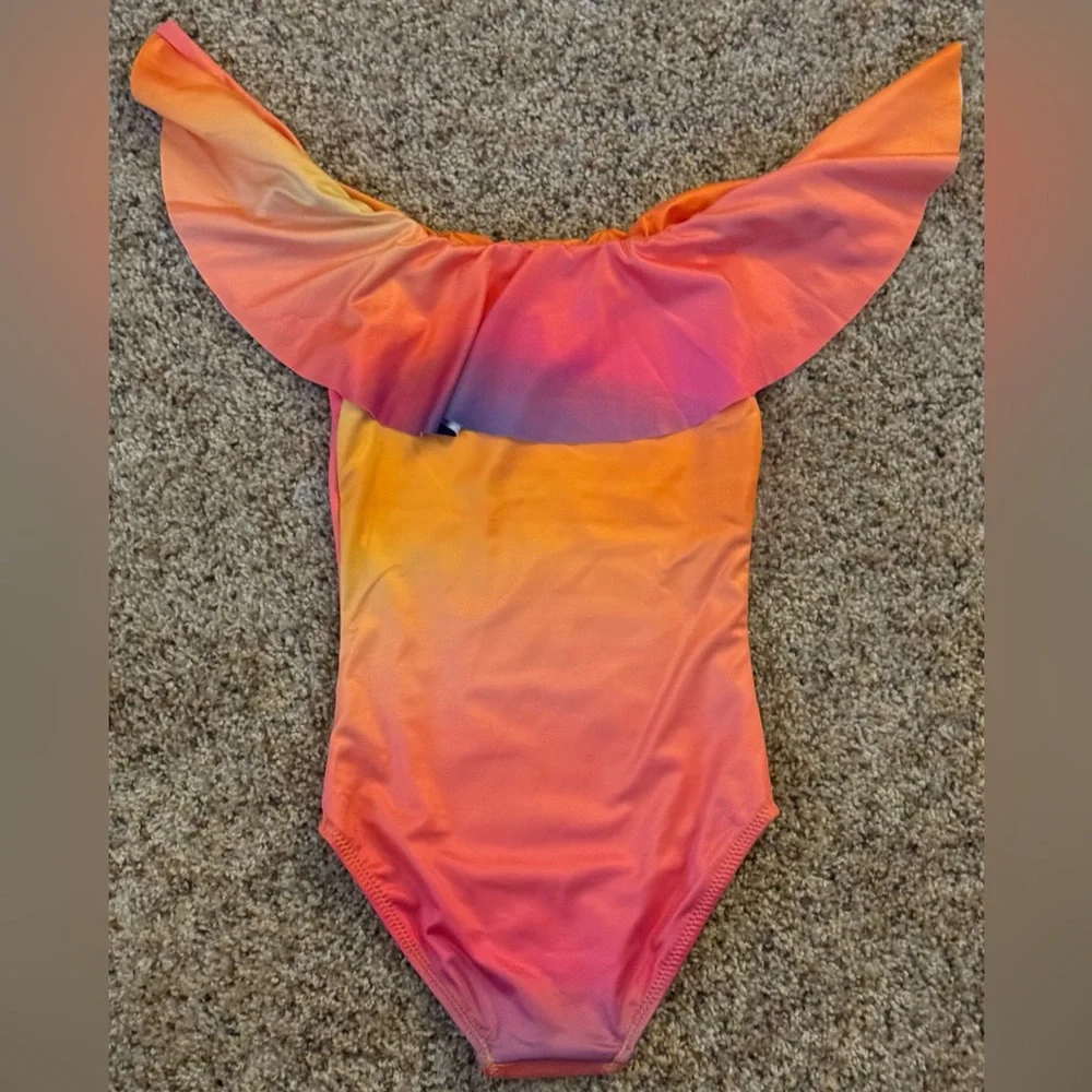 NWT and in Plastic Stella Girl 4 yrs One-Piece UPF 50+ Neon Ombré Swimsuit